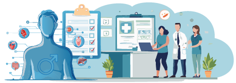 Bild zeigt Männer Gesundheitscheck