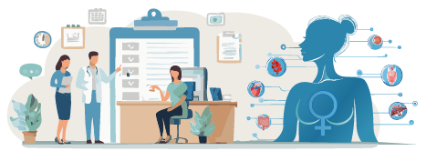 Bild zeigt Frauen Gesundheitscheck